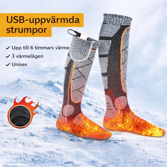 HeatSox – uppvärmda vintersockor med medföljande powerbank