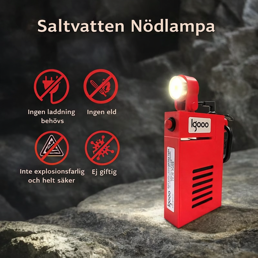 Saltvatten-nödlampa – ljus utan batterier eller el