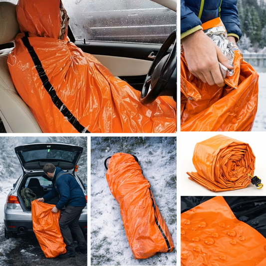 BeredES Nödsovsäck – ultralätt termisk nödsovsäck för bil, friluftsliv och beredskap