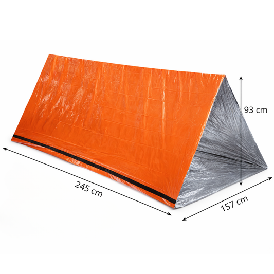 BeredES Nödtält Survival Shelter – ultralätt mylar-tält för 2 personer