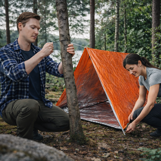 BeredES Nödtält Survival Shelter – ultralätt mylar-tält för 2 personer