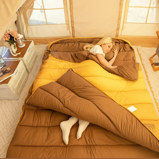 CampNest Duo – dubbel sovsäck för 2 personer med bärpåse