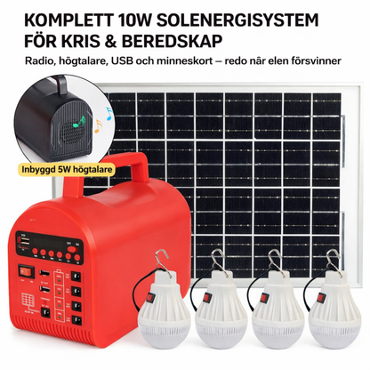 SolCore Light System – portabelt solenergisystem med lampor, USB och radio
