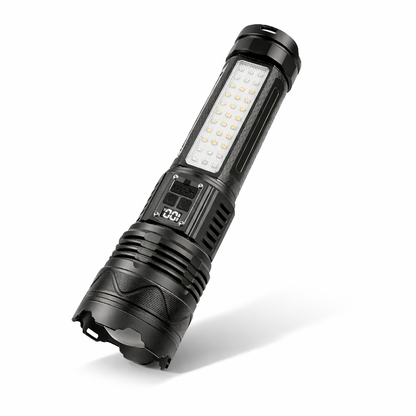 UltraForce Pro – uppladdningsbar LED-ficklampa med 15 000 mAh och zoom