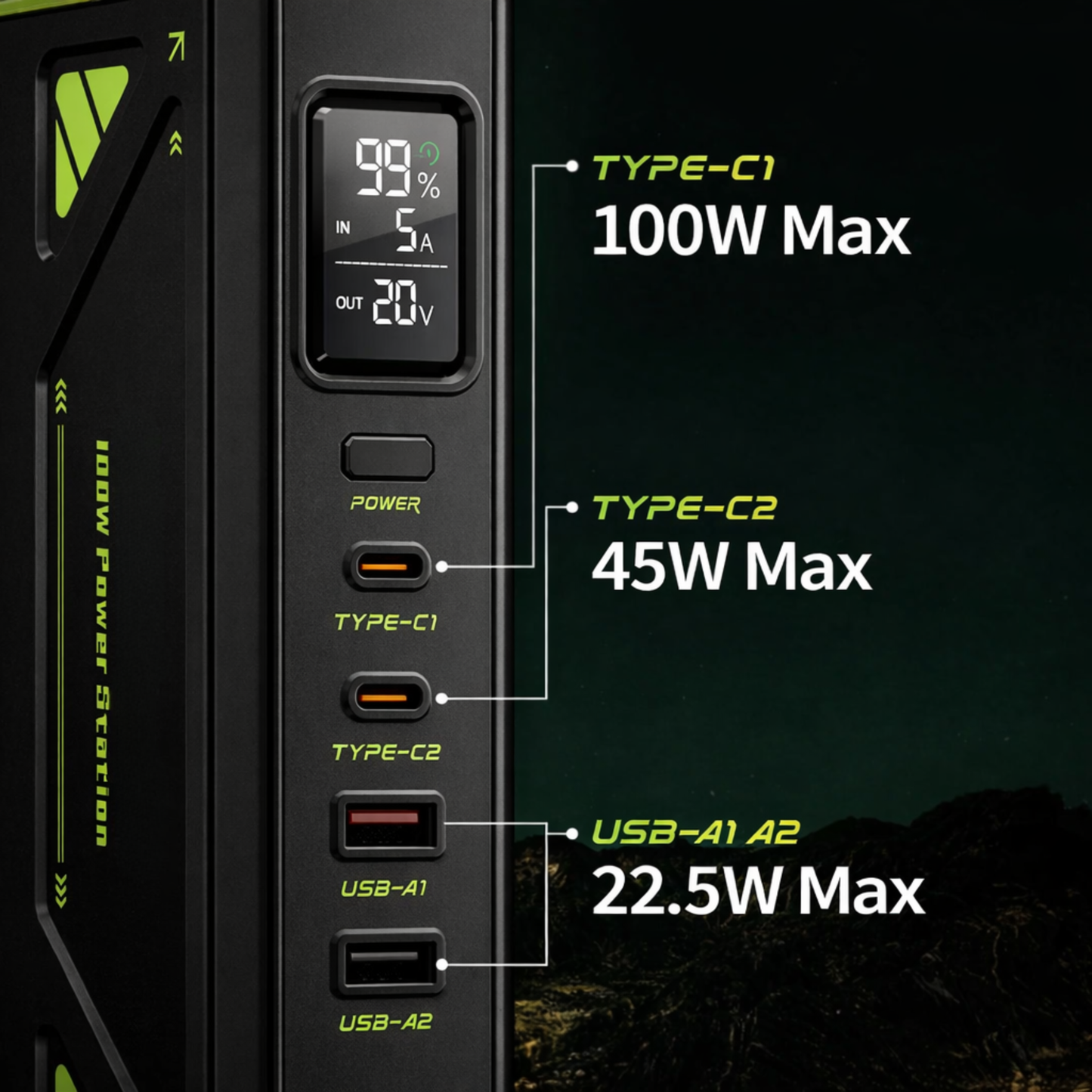 TitanCharge 70K – 70 000 mAh powerbank med 100W USB-C PD