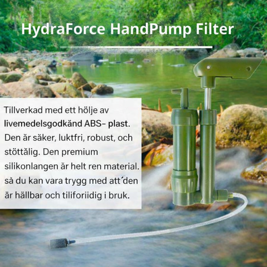 HydraForce – portabelt handpumpsfilter för friluftsliv och beredskap